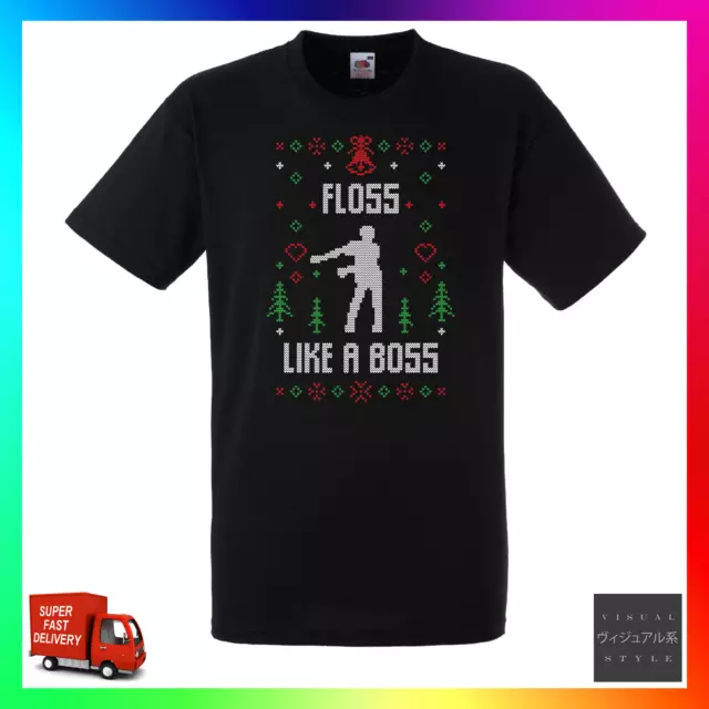 Floss Like A Boss TShirt T-Shirt Tee Xmas Funny Cute Gamer Battle Gaming Dab Fun