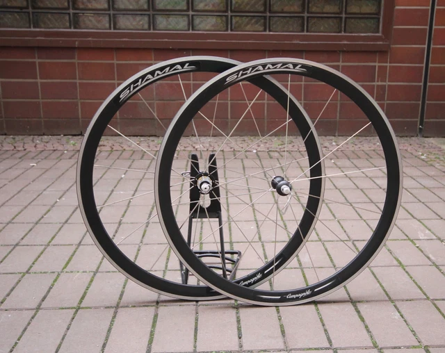 Paire De Roues Campagnolo Shamal Noires - 9/10 Vitesses - Clincher - Occasion