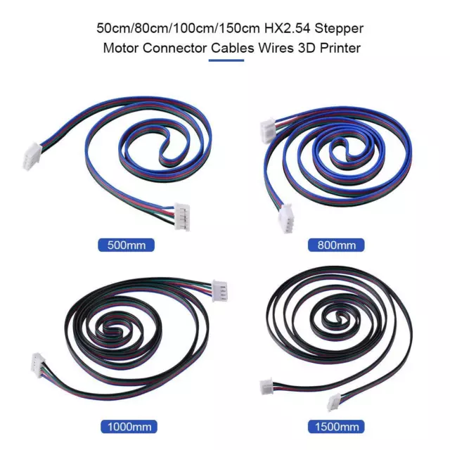 1PC HX2.54 Terminal Cable 500/800/1000/1500mm 4Pin-6Pin Stepper Motor Wires Part