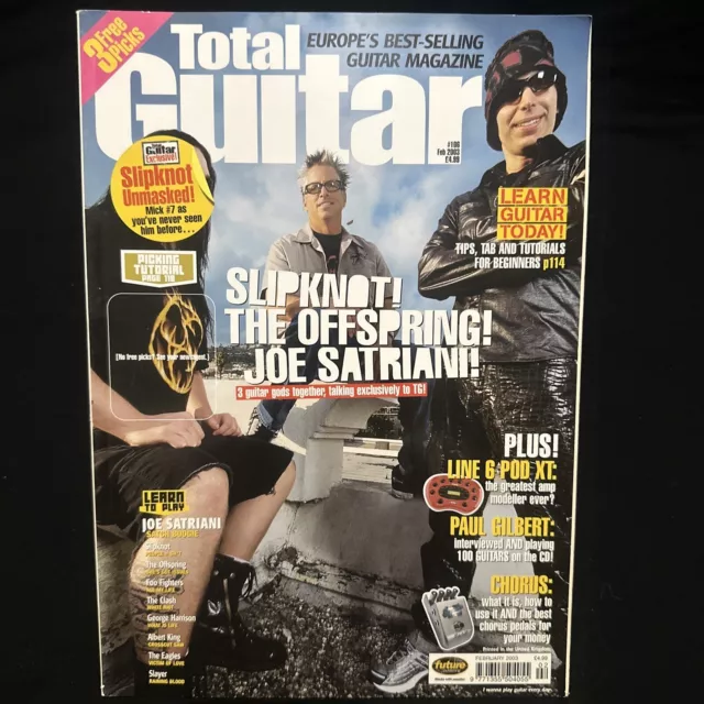 TOTAL GUITAR Magazine 106 February 2003 - Slipknot TheOffspring Joe Satriani