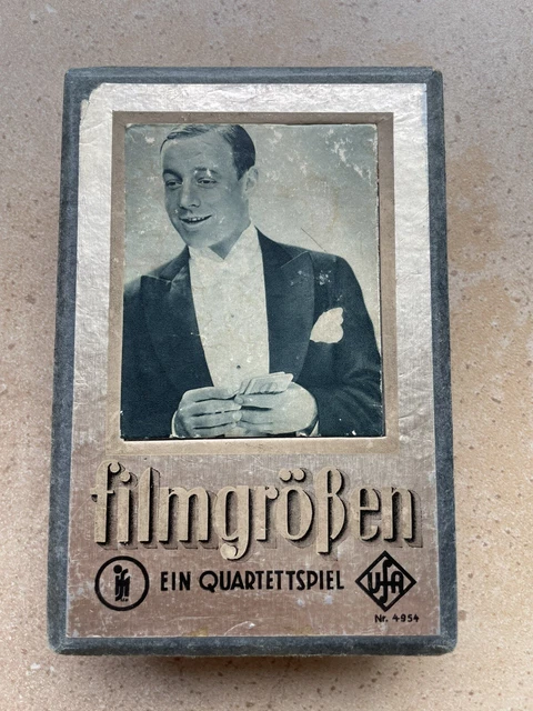 1930er Jahre UFA FILMGRÖSSEN EIN QUARTETTSPIEL VOLLSTÄNDIG 48 Karten 4954 1930er Jahre UFA FILMGRÖSSEN EIN QUARTETTSPIEL VOLLSTÄNDIG 48 Karten 4954