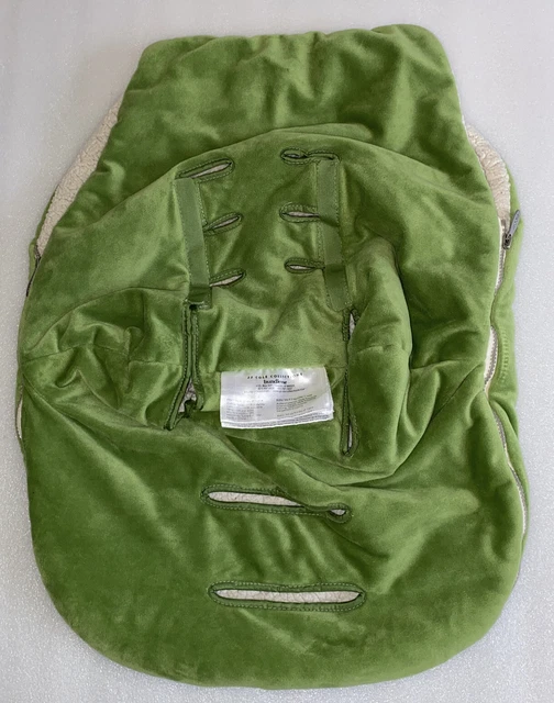JJ Cole Bundle Me-Green Velour Sherpa Lined Infant/ Baby