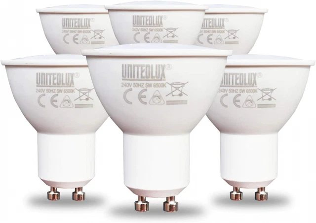 UNITEDLUX GU10 LED Light Bulbs 5W, 45W Halogen Bulb Daylight White