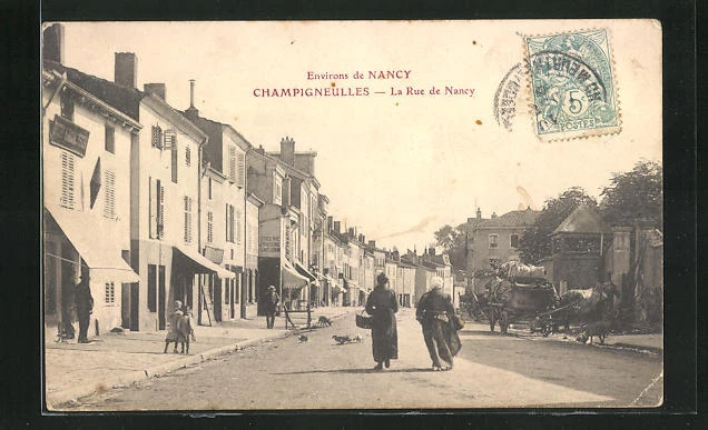 CPA Champigneulles, La Rue de Nancy 1905