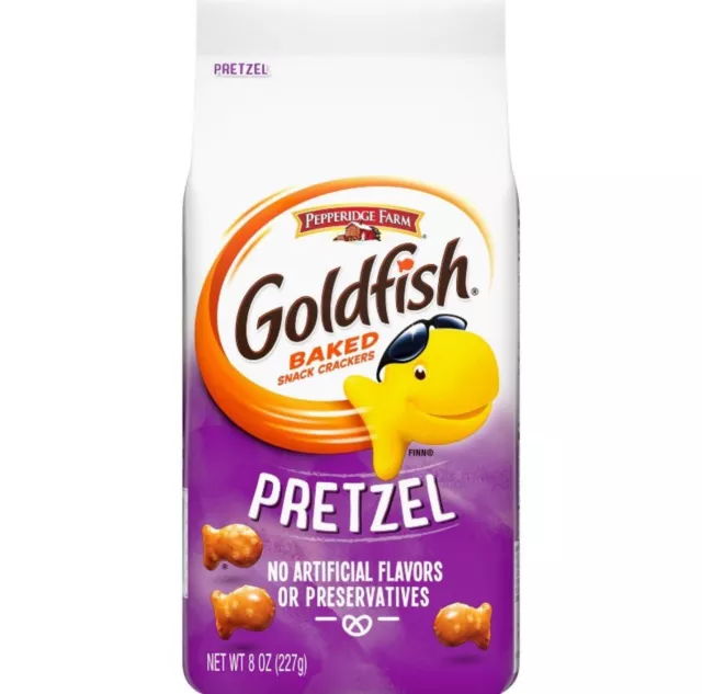 🟢 Brand New Pepperidge Farm Goldfish Pretzel Salt Snack Baked Crackers 8oz