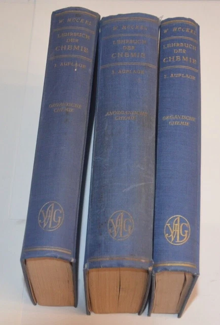 Hückel: Lehrbuch der Chemie: 1. Teil Anorganische  2. Teil Organische  1941/43
