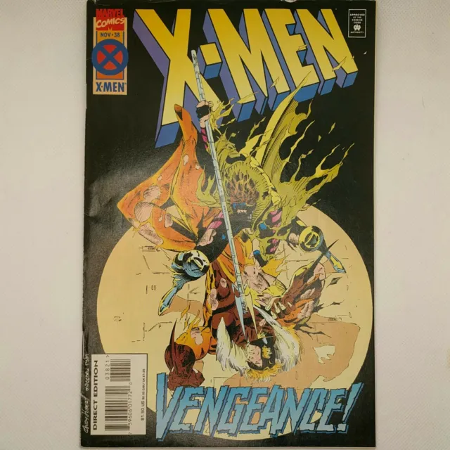 X-MEN Comic ISSUE #38 DIRECT EDITION  1994 ANDY KUBERT  GAMBIT vs SABERTOOTH
