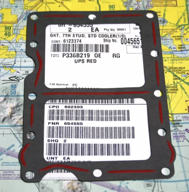 654555 Gasket Oil Cooler Teledyne Continental New in Packaging