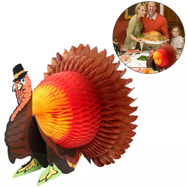 Thanksgiving Decorations Turkey Honeycomb Centerpiece Reusable