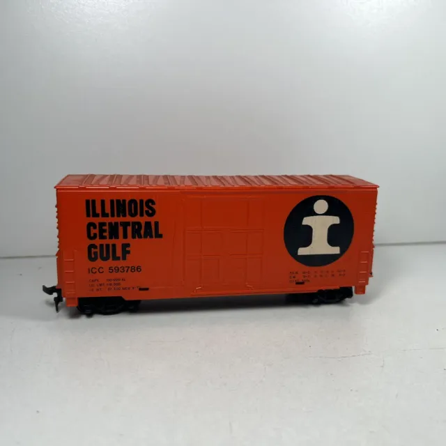 Tyco HO Illinois Central Gulf 40’ High-Cube Box Car ICG # 593786 Freight Train