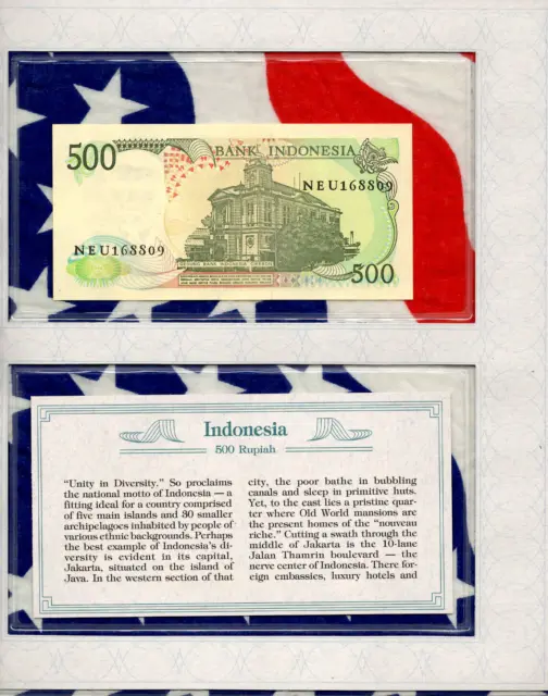 *Most Treasured Banknotes Indonesia 500 Rupiah 1988 P-123 UNC NEU168809