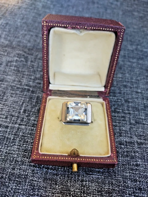 Bague Ancienne En Argent Massif 925 – Taille 55,8 – Ovale – Bon état D'usage