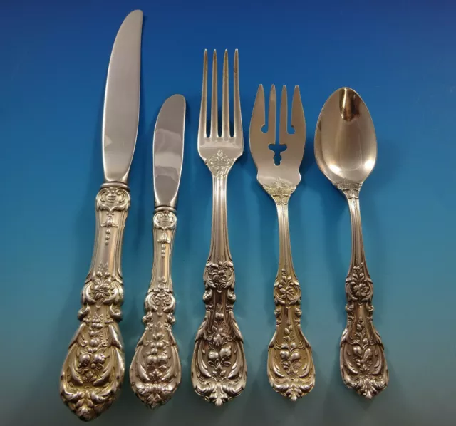 Francis I Reed & Barton Sterling Silver Flatware Service For 12 Set 60 Pieces