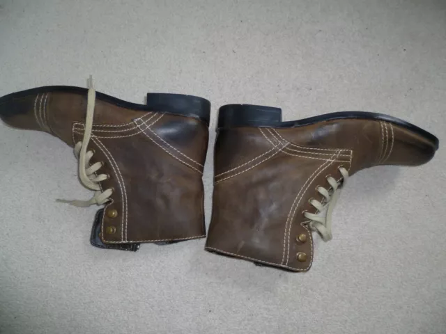 MENS SIZE 7 Brown Jacamo Leather Boots - Lace / Zip £27.50 - PicClick UK