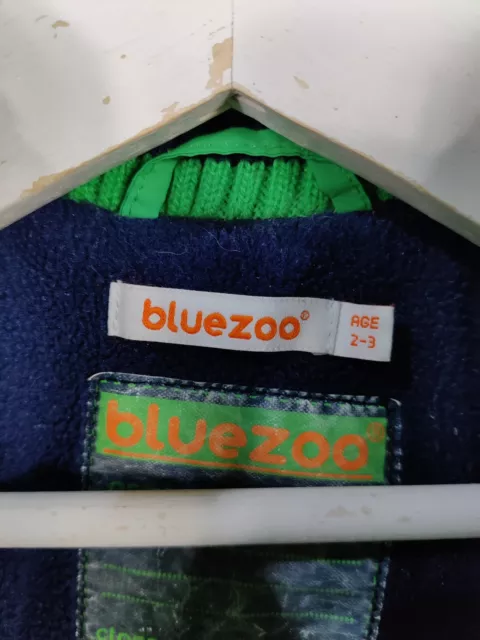 Giacca Cappotto Imbottito Verde Zoo Ragazzi Gilet Scaldabody Età 2-3 Anni Foderata 98Cm 3