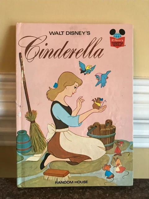 Vintage 1974 Walt Disney's Cinderella Hardcover Book Wonderful World of Reading