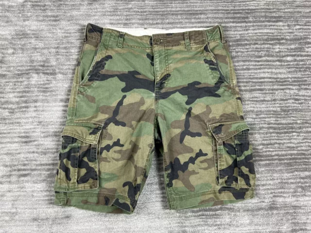 Gap Kids Shorts Boys 14 Husky Green Camouflage Regular Cargo