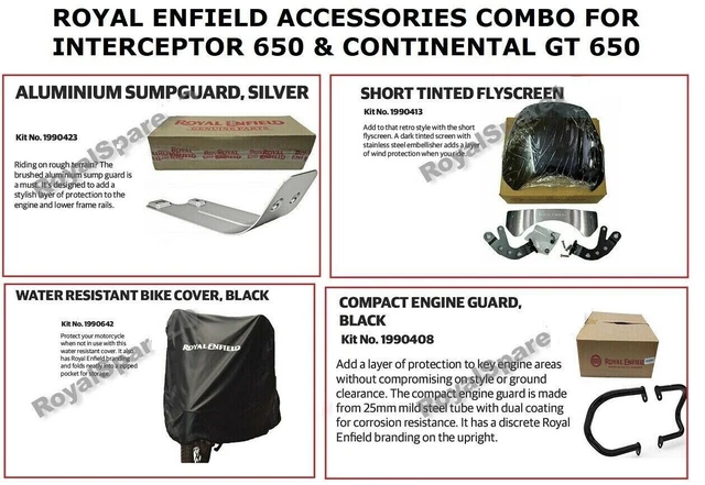 Royal Enfield Accessoires Combo Pack 4 Pour Continental GT 650 & Interceptor 650