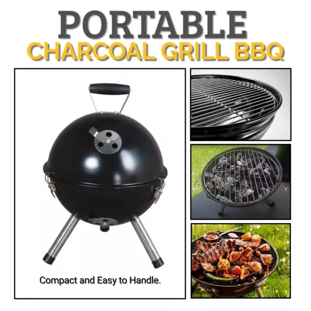 Compact & Easy To Handle Design 32 CM Portable Charcoal Grill BBQ With Air Vents