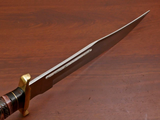Custom Hand Made D2 Blade Bowie Hunting Knife- Stained Engraved Bone  - Za-3086 8