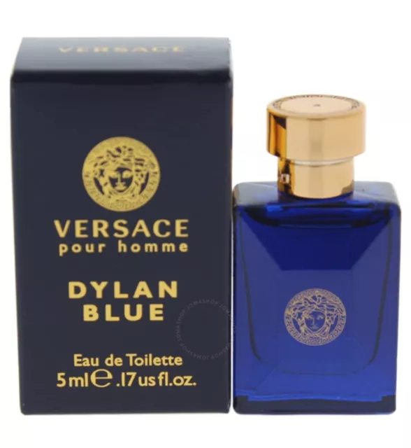 VERSACE POUR HOMME Dylan Blue mini 0.17 oz 5ml Cologne for Men Brand ...