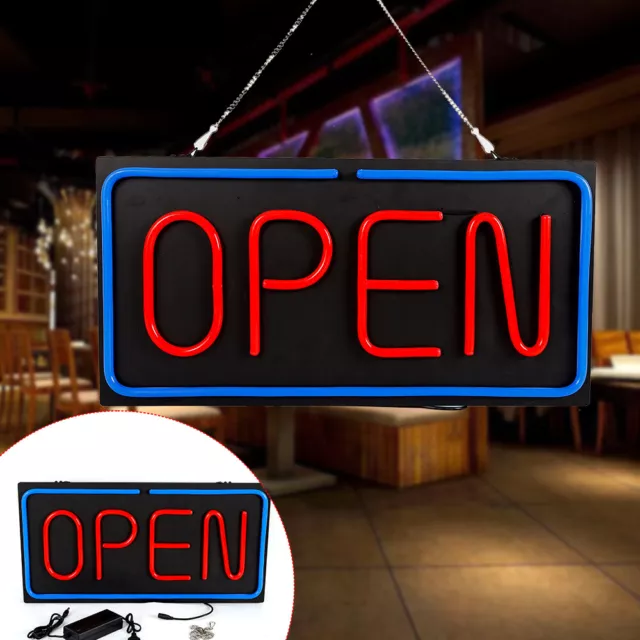 Horizontal Neon Open Sign Light Big Opensign Restaurant Business bar Bright Lamp