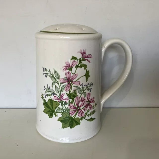 Vintage Ceramic Sugar Shaker Floral Retro Baking Kitchen Pottery