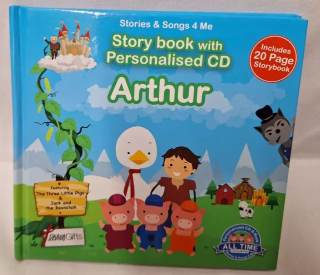 Children Kids Story Book Personalised CD Name Arthur Bedtime Nursery Rhymes