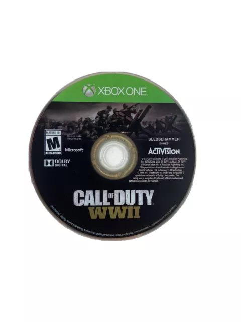 Call of Duty: WWII (Xbox One, 2017) World War 2 WW2 *DISC ONLY*