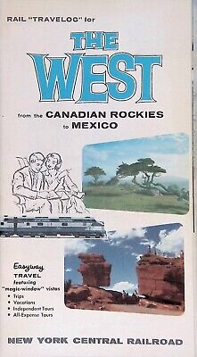 1958 New York Central Railroad Travel Guide Western United States Maps Photo