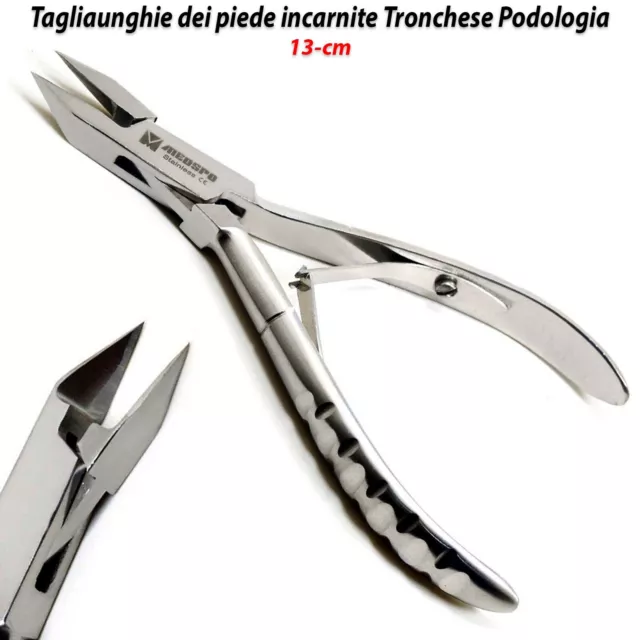 Taglierina unghie dei piede incarnite Tagliaunghie Tronchesi per podologia 13cm