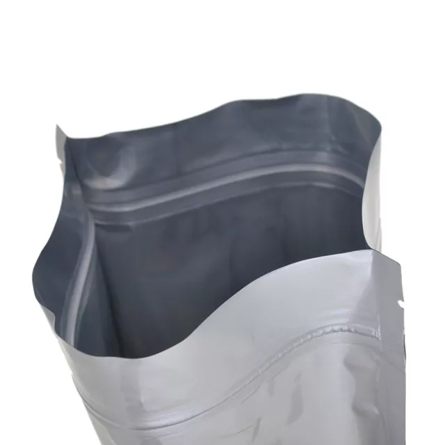 FRESHERPACK 50 x grand sac en aluminium à fermeture éclair argent mylar 23 cm x 33 cm 2