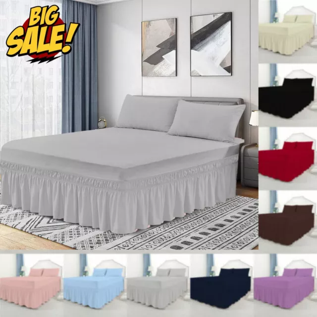 Plain Dyed Valance Sheet Deep Fitted Bed Sheets Poly Cotton Single Double King