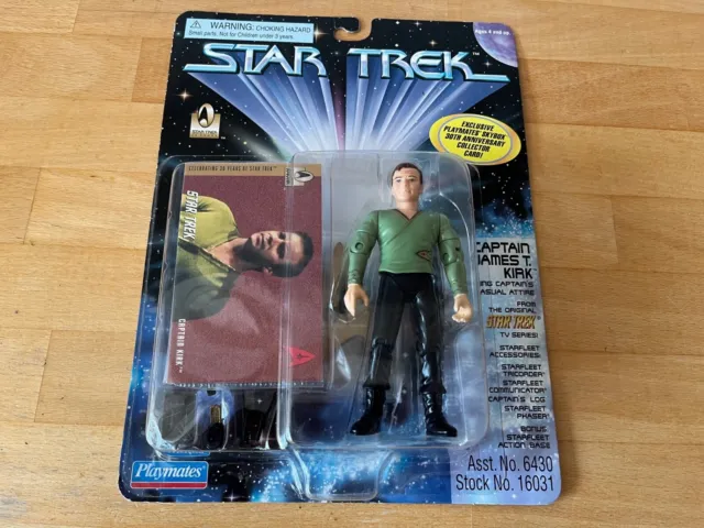 Star Trek The Original Series Captain James T Kirk Carded Playmates figure