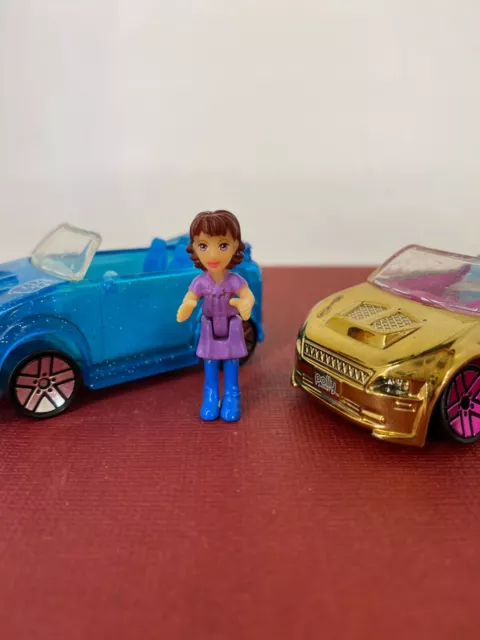 Mattel 2007 - POLLY POCKET - Race to the Mall - Mini Car & Figure Lot B 2