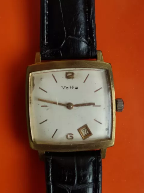 VETTA OROLOGIO VINTAGE meccanico manuale quadrato cioccolatino anni 60 EUR 149 99 PicClick IT