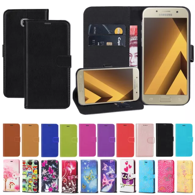 Case For Samsung Galaxy A3 2017 PU Leather Wallet Book Flip Stand Magnetic Cover