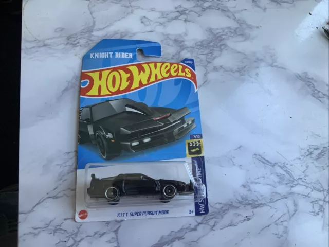 Hot Wheels Knight Rider Kitt Super Pursuit Mode Hw Screen Ti Long Card 133/250