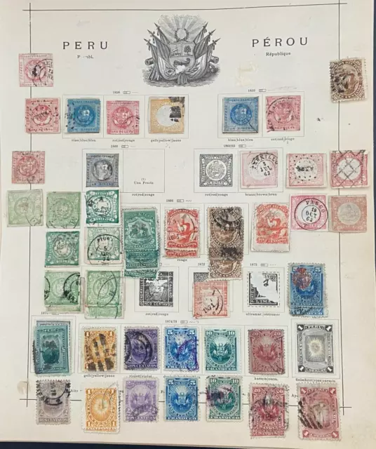 Peru Briefmarken Sammlung, STARK, Peru stamp collection, STRONG