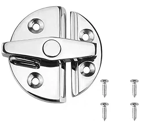 Stainless Steel Boat Door Cabinet Hatch Round Turn Button Catch Latch