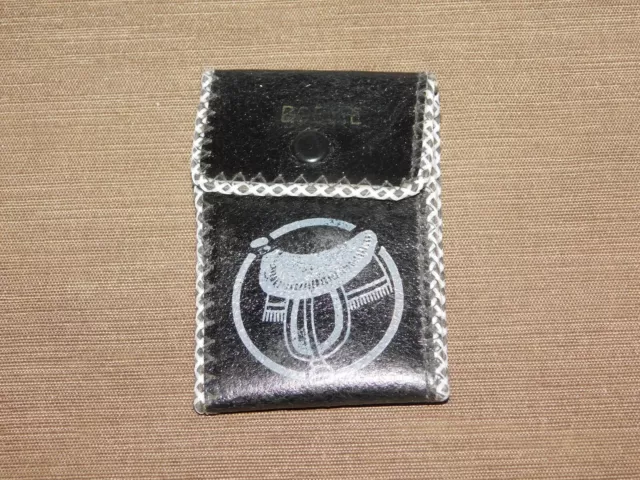 Vintage Toy Western Saddle Leather Childs Wallet 3 3/4" Closed