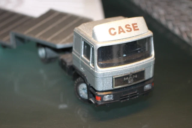 Camion Mercedes SK Avec Remorque RHENUS 1/50 NZG - Modèle Réduit Métal - État Neuf