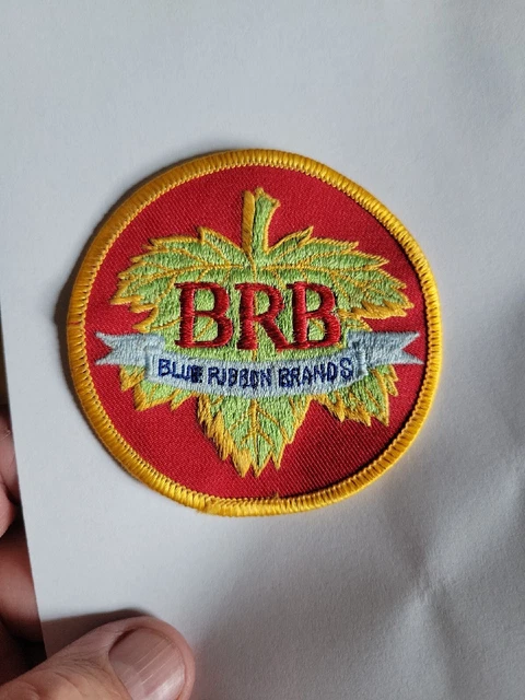 (VTG) pabst beer delivery drivers jacket Shirt Patch BRB Blue Ribbon Beer