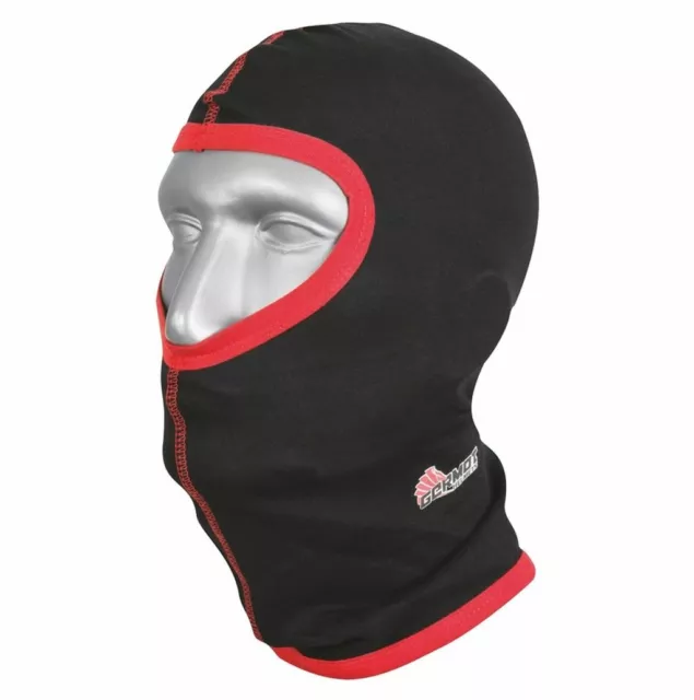 Sturmhaube Balaclava Baumwolle ECO Motorrad Roller Quad Fahrrad Ski schwarz rot