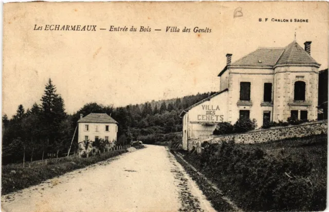 CPA Les ECHARMEAUX Entrance du Bois. Villa des Genets (443421)