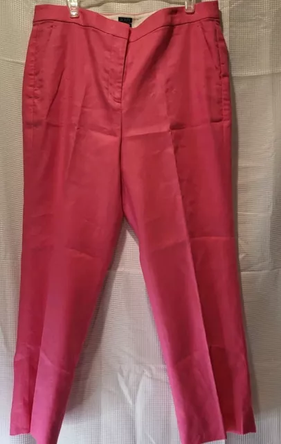 J Crew Solid Pink Size  14 Tall  Pant Stretch Comfortable Easy Care Wide Leg
