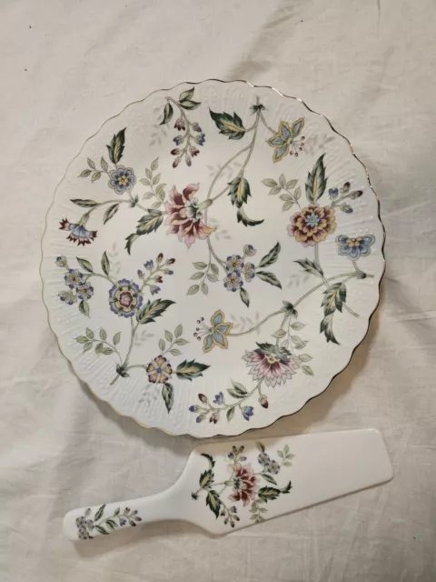 Andrea by Sadek 10” Cake Plate Server Buckingham Porcelain Made in Japan Pie