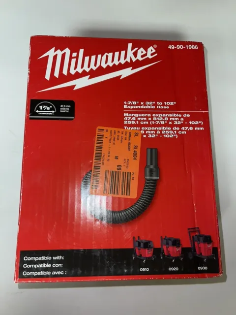 Milwaukee 49-90-1986   1-7/8'' X 32'' To 102'' Expandable Hose