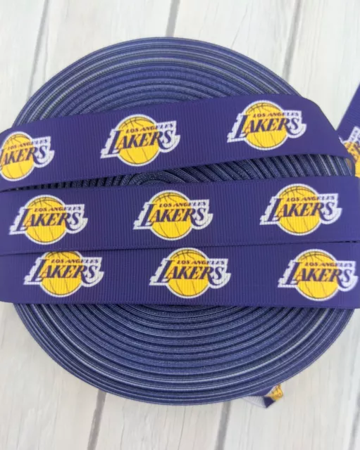 Grosgrain Ribbon Hair Bow Ribbon Grosgrain Ribbon Printed Basketball Lakers