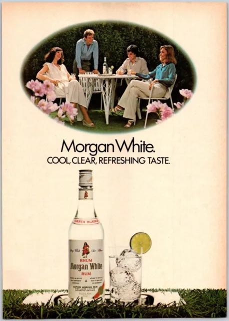 PRINT AD 1980 Captain Morgan White Rum 8 x 10.75 Garden Party